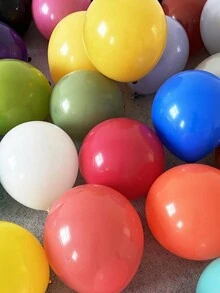 100 Unids/Paquete Globos Rojos Mate De Látex De 10 Pulgadas Para Decoración De Festivales - Rojo - Ver 4