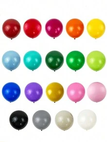 100 Unids/Paquete Globos Rojos Mate De Látex De 10 Pulgadas Para Decoración De Festivales - Rojo - Ver 3