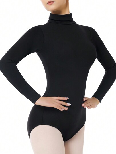 Body Danza Donna Collo Alto Con Cerniera - Morbido, Elegante, Per Ballo E Ginnastica - Foto 8