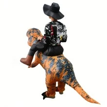Dinosaur Inflatable Costumes For Adult T-Rex Inflatable Christmas Costumes Blow Up Costumes For Men Women Party - Black - View 5