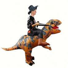 Dinosaur Inflatable Costumes For Adult T-Rex Inflatable Christmas Costumes Blow Up Costumes For Men Women Party - Black - View 3