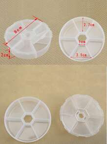 可調節的透明塑料珠寶盒,19個隔間適用於珠子,耳環和長方形珠寶 - 無色 - 查看 10
