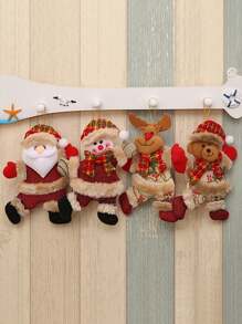 1 件/2 件/4 件圣诞树装饰挂饰、圣诞老人礼物、红色配饰吊坠（可单独购买，圣诞节 - 紅白色 - 查看 5