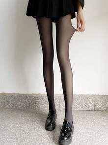 1雙緊身褲，日常/旅遊/約會半透明連褲襪，女士冬季必備