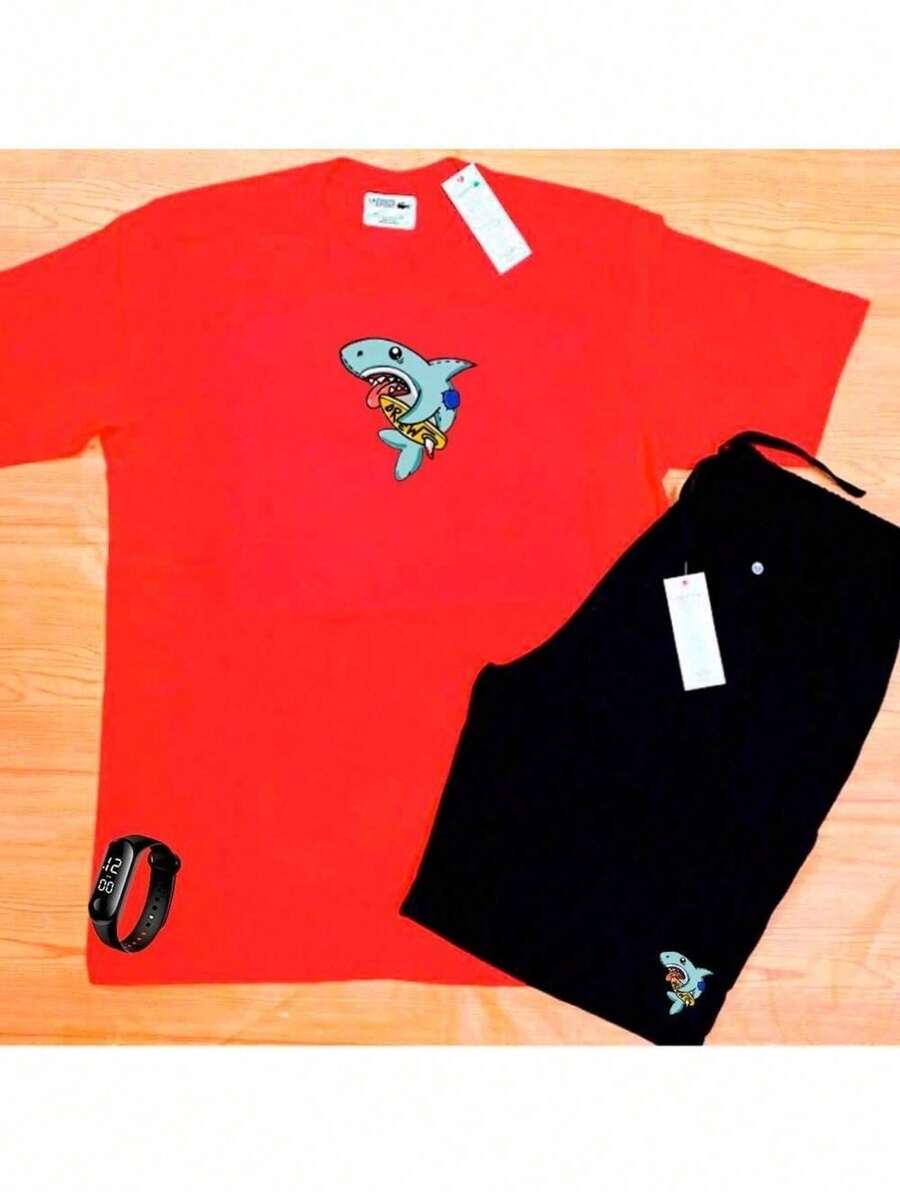 Men T-Shirts - 紅色 - 查看 1