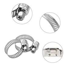 20件/不鏽鋼卡箍喉管夾水管接頭單耳管夾可調式家用水管軟管夾9mm-16mm - 銀色 - 查看 4
