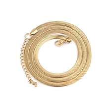 1 Miếng Thép không gỉ Con rắn Khúc xương Chuỗi Đơn giản Vòng cổ choker Của phụ nữ Lưỡi Chuỗi Người yêu Qủa tặng - Vàng - Xem 8