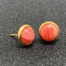 1 Paar Damen-ohrstecker Aus 8 Mm Naturstein, Modisch Und Schlicht, Mehrfarbig, Edelstahl-ohrstecker, Vielseitige Ohrringe, Geeignet Für Festivals, Hochzeiten, Partys Und Den Täglichen Gebrauch - Silber - Übersicht 6