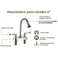 Llave Mezcladora para lavabo Cuello Flexible - Plateado - Ver 2