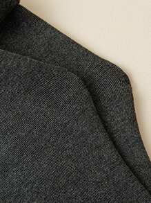 6 Pairs Men's Solid Color Thickened Thermal Mid-Calf Socks, Simple & Versatile