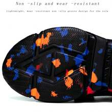 TOLLN 女士针织透气轻便减震运动鞋，弹性面料，低帮款式，休闲运动鞋 - 黑色 - 查看 11