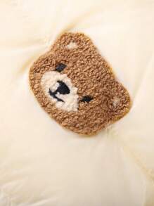 Annil Áo khoác ngắn cho bé gái, Áo khoác lông vũ, Phong cách mùa đông mới, Áo khoác mỏng, ấm, chống gió và thời trang Màu mơ - Màu be - Xem 5