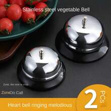 Service Bell Kitchen Call Bell Table Bell For Restaurant Hotel Bar Cafe Stainless Steel With Non-slip Base - Burgundy - View 3