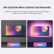 Nexillumi LED Strip Lights 1M-5M TV LED Backlight for 22 Inch-70 Inch TV RGB 5050 LED Strip USB Powered, APP Control Sync to Music - Multicolor - View 5