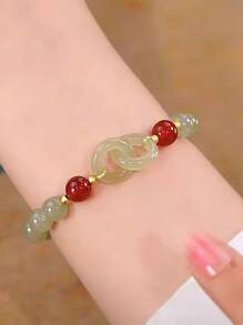 CVNANA 1pc Linked Chain Safety Buckle Bracelet For Women, Best Friends Birthday Gift Hand Ornament