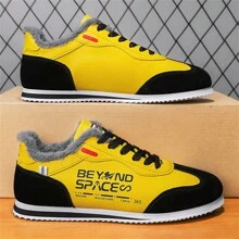 2023 年新款冬季男士鞋，时尚百搭，保暖内衬 PU 皮革，温暖、舒适、时尚 - 黃色 - 查看 8