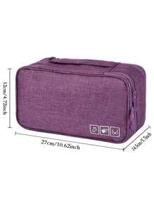 内衣袋 储物袋 内衣收纳袋 袜子 衣柜收纳袋 胸罩 内裤分隔盒 化妆包 胸罩袋 立方袋 行李收纳袋 分类袋 旅行背包必备品 旅行包 行李箱 旅行装备 返校搬家袋 收纳袋 - 紫色 - 查看 5