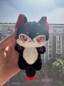 1 件 12 公分黑狼幼崽毛絨吊墜,可愛卡通動物鑰匙圈裝飾品,送給女友、朋友的禮物 - 黑色 - 查看 2