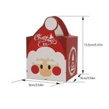 5pcs Christmas Decorations Party Favors Gift Boxes: Christmas Apple Shape Packaging Box, Safe Night Cartoon Square Apple Box, Candy Box, Colored Christmas Apple Decor Box, Chocolate And Dried Fruit Box