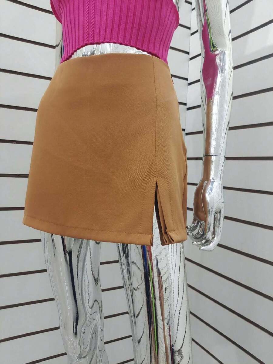 Women Shorts - 駝色 - 查看 1