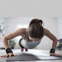 1對可調節腕部支撐,非常適合健身、舉重、肌腱炎、腕隧道綜合症和關節炎患者使用-高彈性腕帶,適用於重量範圍為110.23-187.39lb - 黑色 - 查看 4