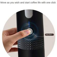 1pc Portable Electric Wireless Coffee Maker With Rechargeable Battery, For Outdoor, Travel, Car, Home, Compatible With Capsules, Fully Automatic - Black - View 8