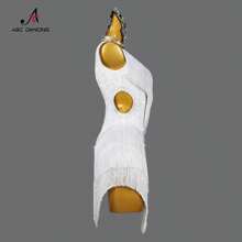 ABC Dancing 女性新款拉丁舞比賽裙,性感舞廳派對表演單件套裝