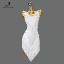 ABC Dancing 女性新款拉丁舞比賽裙,性感舞廳派對表演單件套裝