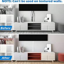 牆壁線材罩,160cm電纜隱藏器,牆掛電視電線隱藏器,可塗墻牆電線罩,白色電纜護理包,4×l40cm W3.8cm H1.9cm - 白色 - 查看 4