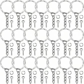 WGRXIRANYKM 120Pcs/Set or 250Pcs/Set Keychain Open Jump Rings Eye Pins Jewelry Making Accessories Kits for DIY Epoxy Resin Key Chain Key Ring Pendants