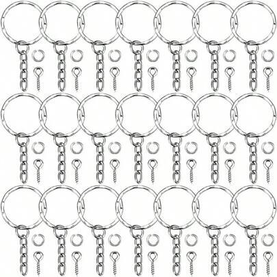WGRXIRANYKM 120Pcs/Set or 250Pcs/Set Keychain Open Jump Rings Eye Pins Jewelry Making Accessories Kits for DIY Epoxy Resin Key Chain Key Ring Pendants