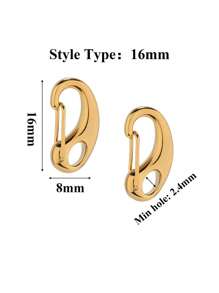 2 Miếng Vàng Thép không gỉ Kẹp tôm  Dây chuyền Móc Chuỗi Kết nối Làm vòng tay DIY Đồ trang sức Quân nhu Phụ kiện - Nhiều màu - Xem 11