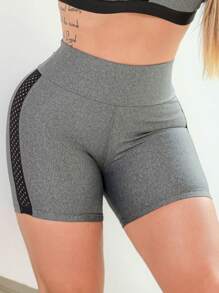 Women Sports Shorts - Trộn và đen - Xem 6