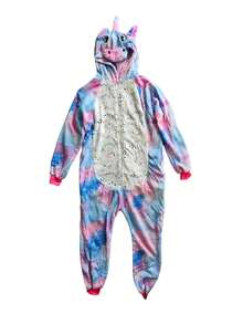 Pijama, Disfraz, Mameluco Suave de Unicornio, edades 4 a 13 - Multicolor - Ver 2