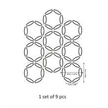 1 bộ Dày lên Trắng Lục giác Ván sàn Ngói , Retro Hình học Có thể tháo rời Chống trơn trượt Hình dán Đối với Phòng khách Phòng tắm Đồ trang trí - Đen và trắng - Xem 4