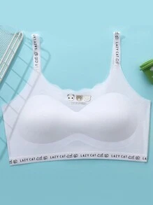 Sujetador De Estilo Simple Y Fresco Para Niñas Lindas - Blanco - Ver 5