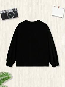 Áo Len Con Trai Hoạt hình Giải trí - màu đen - Xem 4