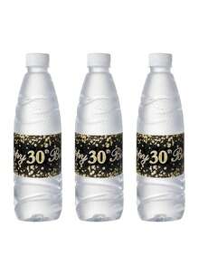 10Pcs Happy 30th Birthday Water Bottle Labels Sticker Home Decor Black Gold Sticker For Birthday Party Wine Water Bottle Labels Stickers Gift Labels - 30 Years Old - View 7