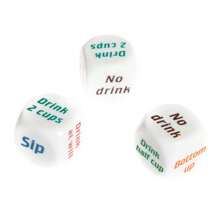 6pcs Drinking Dice Party Game Dice With Drinking Rules And Creative Design - White - View 3