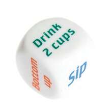 6pcs Drinking Dice Party Game Dice With Drinking Rules And Creative Design - White - View 4