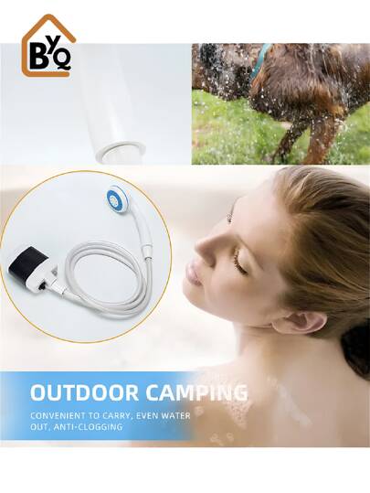 Ducha de campamento portátil USB recargable portátil para acampar Ducha al aire libre para viajes de senderismo