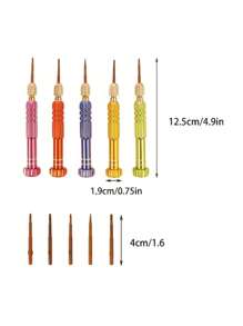 5 In 1 Mini Screwdriver Set, Screwdriver Bit Kit For Mobile Phone Repair, Suitable For Professional Precision Disassembly And Assembly Of Mobile Phones, Laptops And Computers. It Is A Small Multi-functional Manual Tool Set - Multicolor - View 3