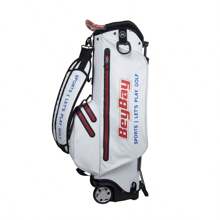 1個白色尼龍材質多功能防水高爾夫球架袋,帶輪 - 白色 - 查看 3
