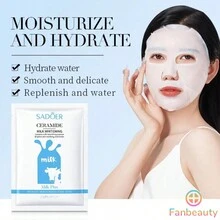 SADOER 20pcs Moisturizing Skin Care Beauty Face Mask Firming Anti Aging Facial Mask Private Label . Whitening Facial Mask 10 Pieces Moisturizing Nourishing Brightening Milk Whitening Face Mask Moisturizing Nourishing Brightening Anti-Aging Skincare Facial Masks Face Sheet Mask Skin Care Anti-Aging Skin Care - trắng - Xem 1
