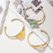 Đúng mốt Pha lê Dát Vòng tay Đối với phụ nữ Thích hợp Đối với Mặc hàng ngày - vòng đeo tay - Xem 2