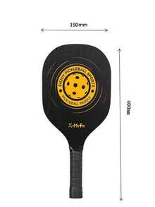 2pcs Solid Wood Pickleball Racket Set For Casual Outdoor Sports Pickeball Training Beach Racket - Black - View 2