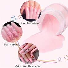 10g 高容量专业丙烯酸指甲粉聚合物适用于 3D 美甲、指甲延长、雕刻持久美容礼物（白色）