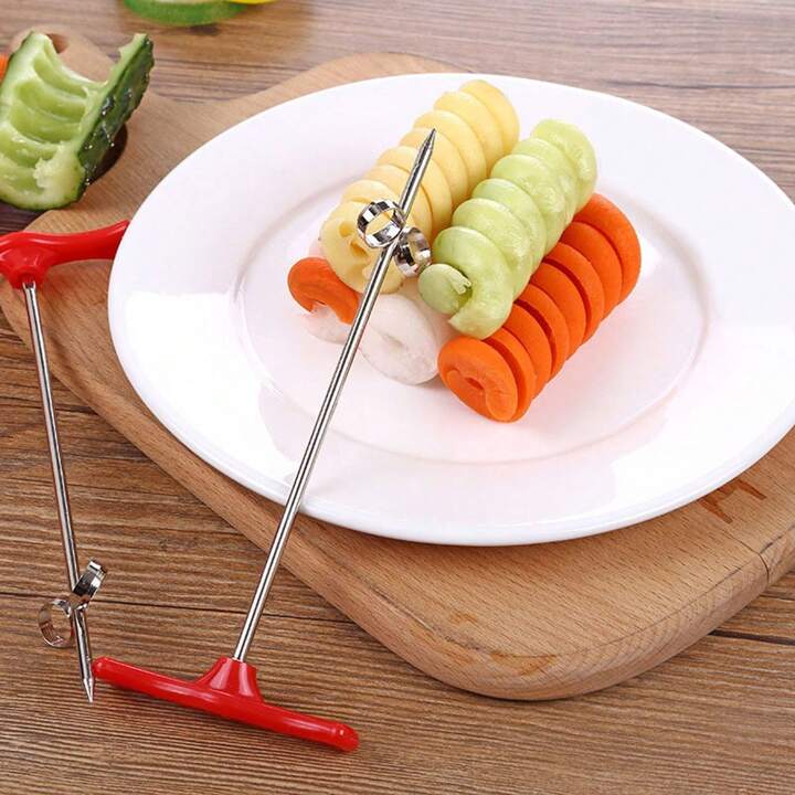 1pc Fruit Spiral Knife Spiral Knife Vegetable Coiler Scroller Stainless