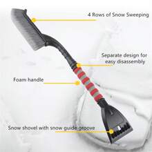 1 bộ Xe xúc tuyết , Ô tô/xe hơi Đa chức năng Tuyết Và Nước đá Loại bỏ Chải , Ly Mùa Đông Và Tuyết Công cụ loại bỏ - Xám - Xem 2