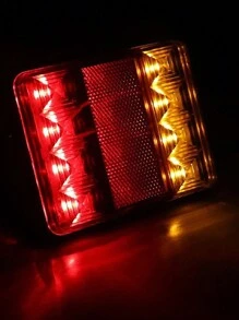 2PCS LED Waterproof Car Tail Light Turn Signal Indicator Stop Lamp Rear Brake Light for Car Truck Trailer Caravan - Red - View 7